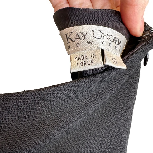 Kay Unger Dress Womens Sleeveless Knee Length Lined Black 10 - Picture 11 of 12